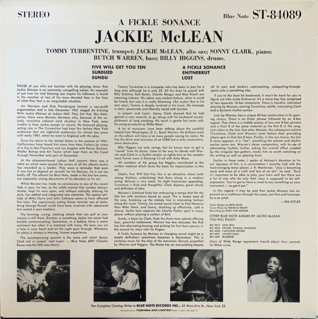Jackie McLean - A Fickle Sonance